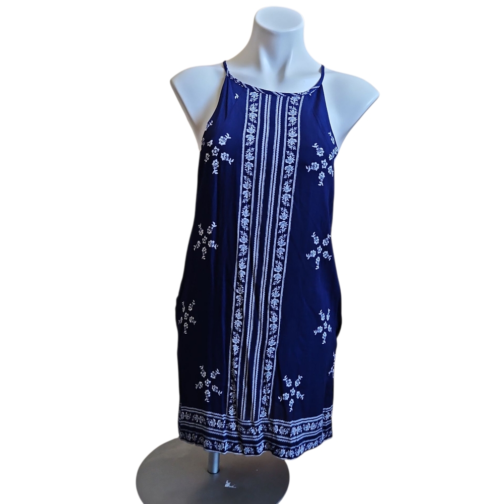 Lulu's Mediterranean Sea Navy Blue Print Dress